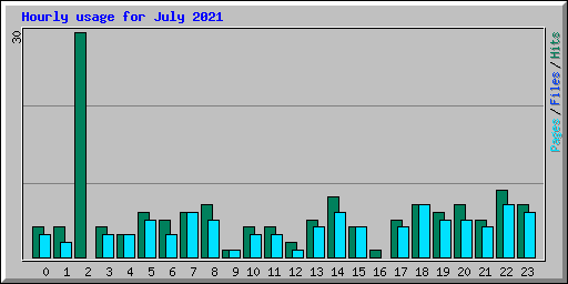 Hourly usage for July 2021