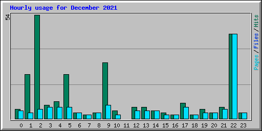 Hourly usage for December 2021